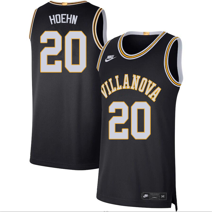 Men #20 Kevin Hoehn Villanova Wildcats College Basketball Jerseys Sale-Black